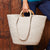 Hand Woven Natural Tote Ivory