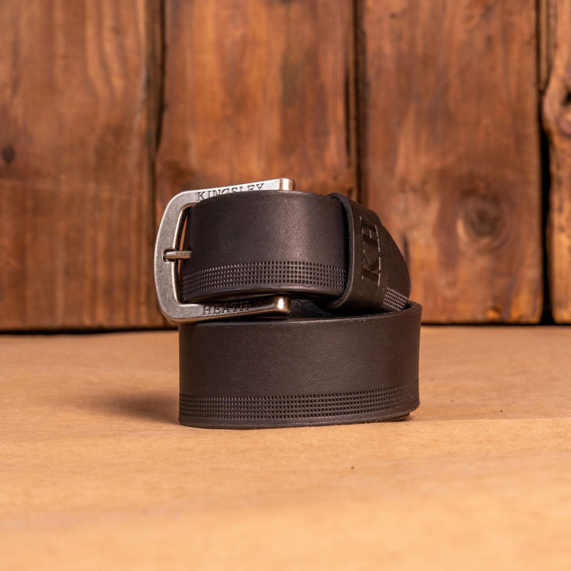 Kingsley Heath Striped Edge Belt Mamba/Nickel