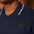 Kingsley Heath Skull Rivet V Neck Polo Midnight