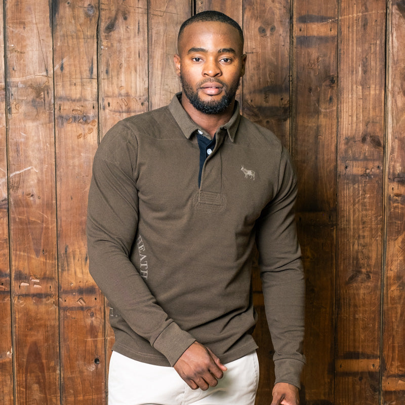 Rugby Crescent PK Longsleeve Polo Fatigue