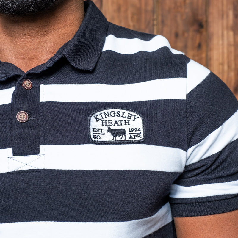 Kingsley Heath Mono Striped Regular Fit SJ Polo Mamba