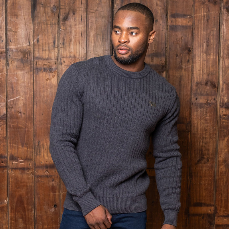 Karkloof Ribbed Pullover Knit Gravel