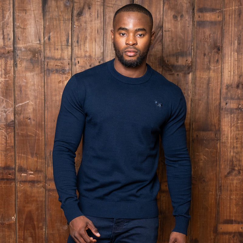 Timeless Kingsley Heath Cashmere-Blend Crew Pullover Midnight