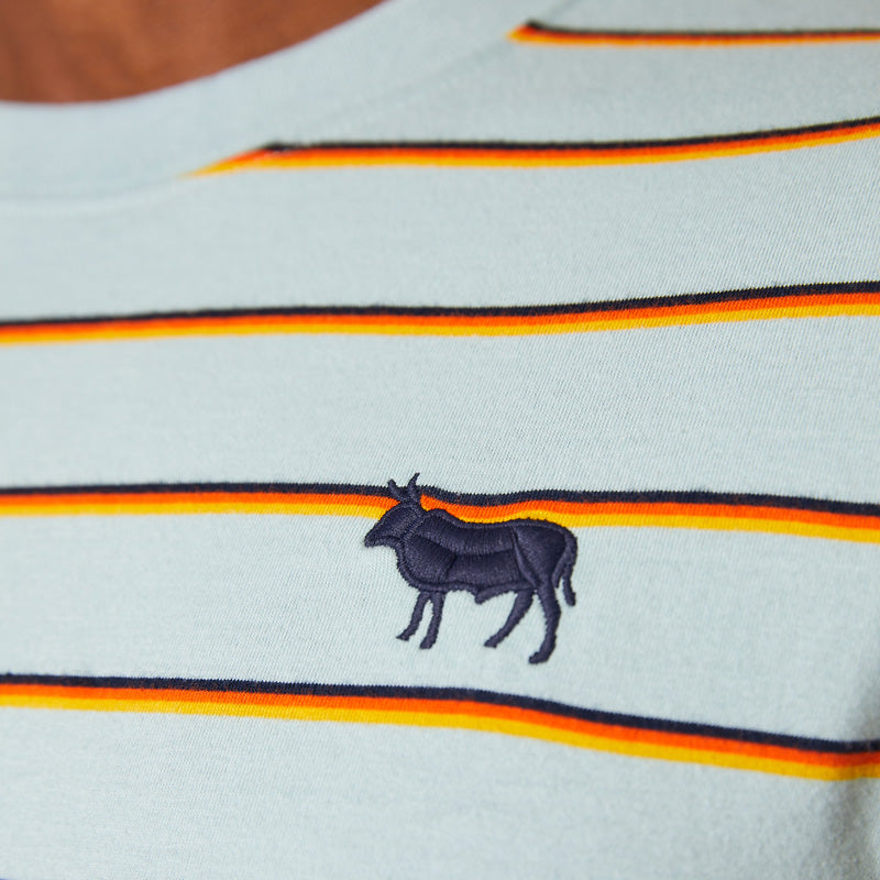 Coastal Days Striped Crew Tee Haze