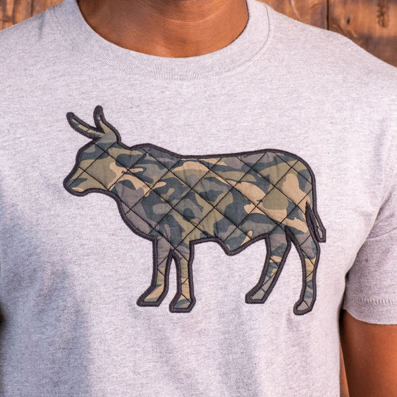 Camo Quilt Nguni Crew Tee Vervet