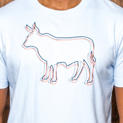 Tri Outline Nguni Crew Tee Sky