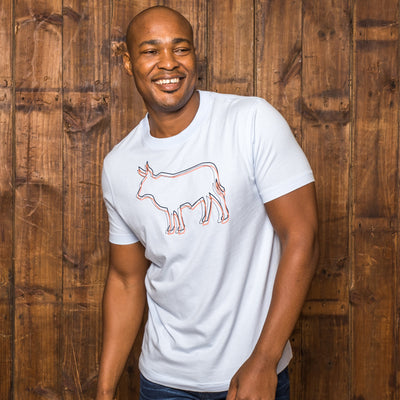 Tri Outline Nguni Crew Tee Sky