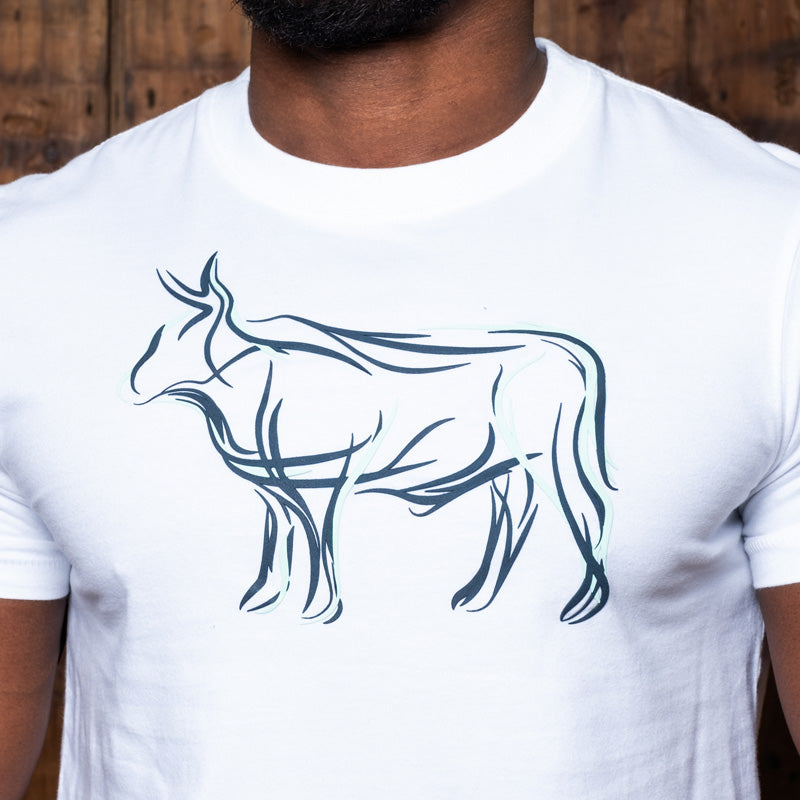 Squiggle High-Square Nguni Crew Tee Pelican