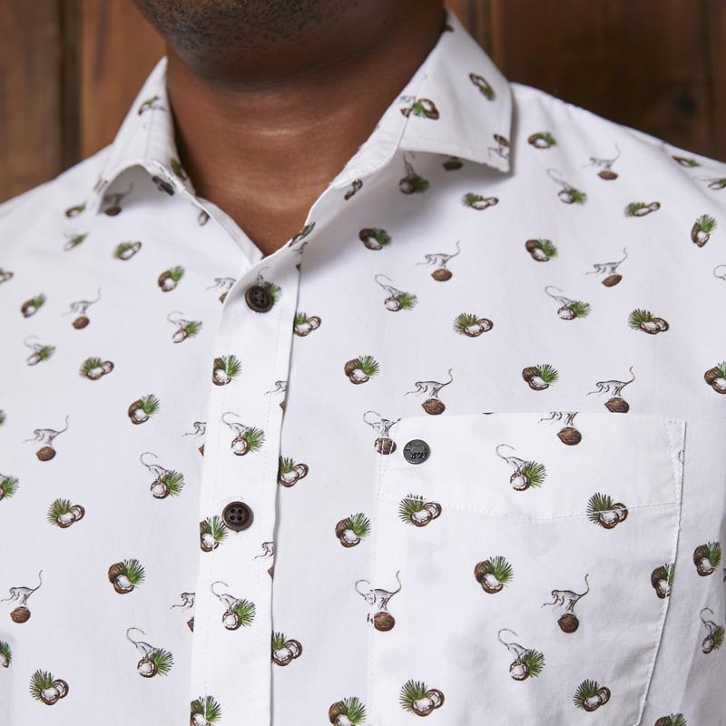 Kingsley Tropics Slim Fit Pelican Shirt