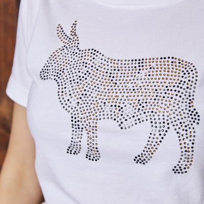 Sparkle Nguni Crew Tee Pelican