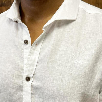 Summer Classic Linen Short Sleeve Shirt Pelican