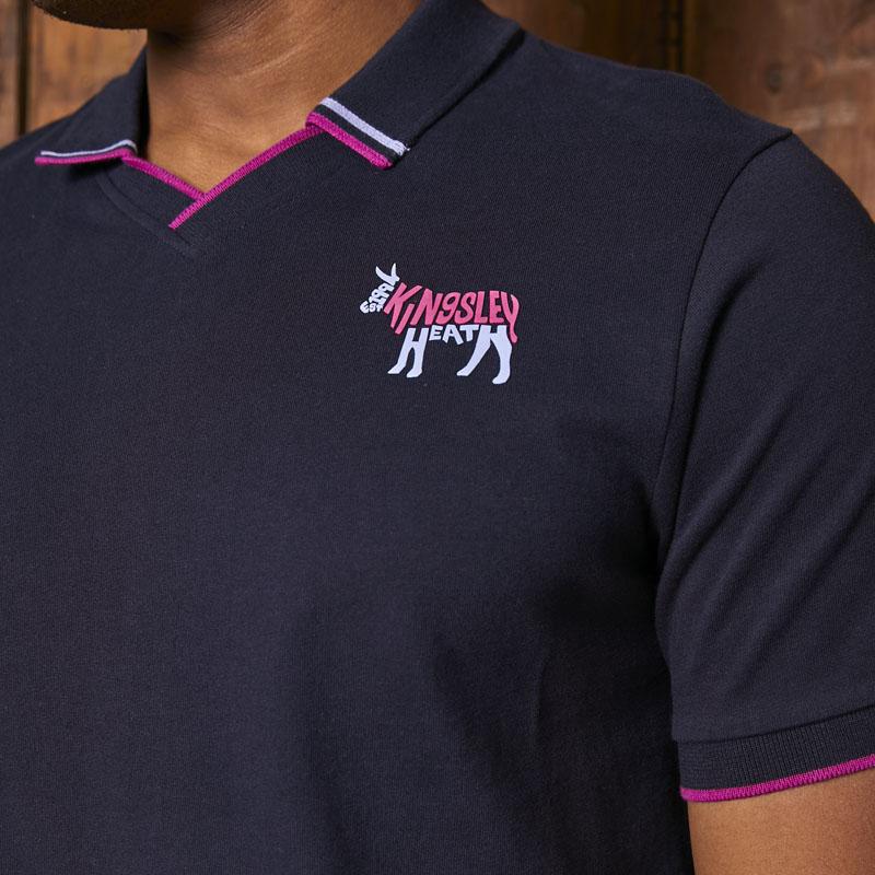 Kingsley Heath Tipped V-Neck Sjcpv Golfer Midnight