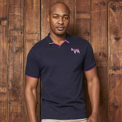 Kingsley Heath Tipped V-Neck Sjcpv Golfer Midnight