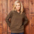 Athl Luxe V-Neck Sweatshirt Fatigue