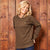 Athl Luxe V-Neck Sweatshirt Fatigue