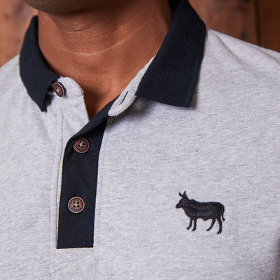 Kingsley Heath Contrast Regular Fit SJ Polo Vervet