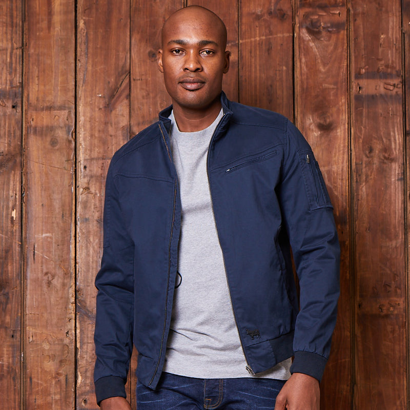 Kingsley Heath Biker Bomber Jacket Fatigue - Kingsley Heath UK