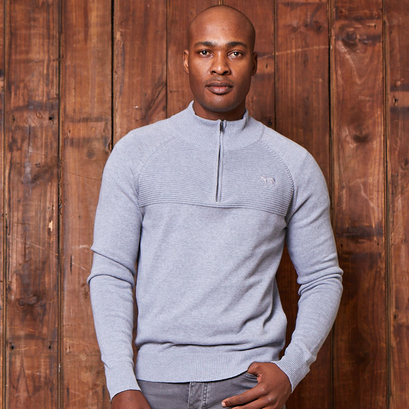 Newlands Ribbed Quarter Zip Pullover Vervet