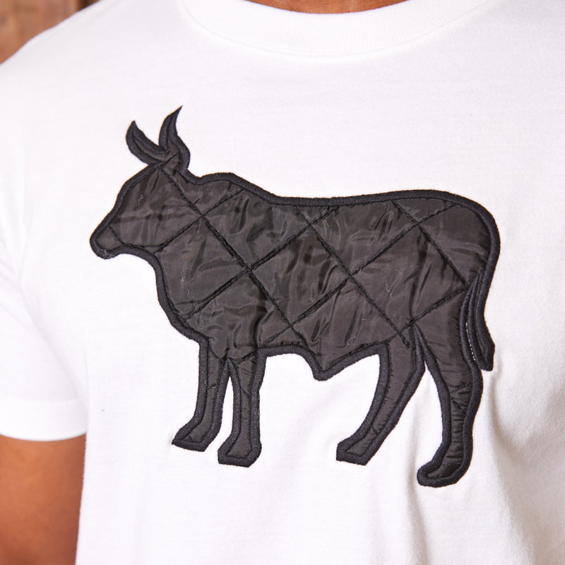 Quilted Nguni Crew Tee Pelican