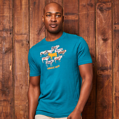 Stand Out Of The Herd Crew Tee Teal