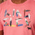 Surfs Up Word Crew Tee Coral