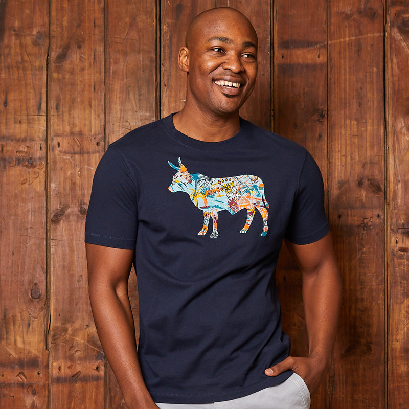 Summer Doodle Nguni Crew Tee Midnight