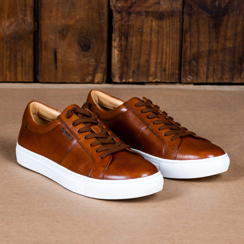 Kingsley Heath S Clean Sneaker Tan/White