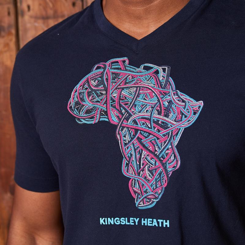 Entwined Africa V-Neck Tee Midnight